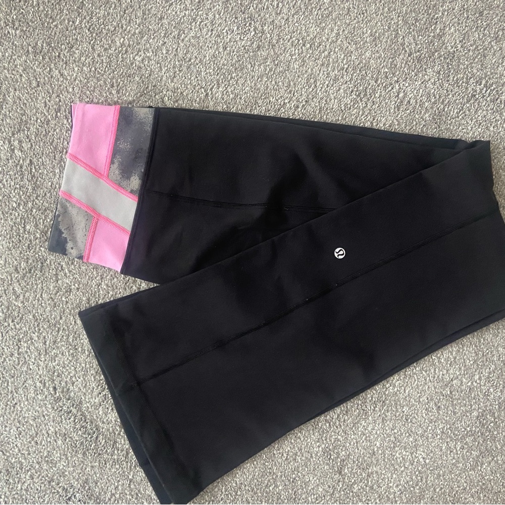 lululemon athletica Black and Pink Flare Pants
